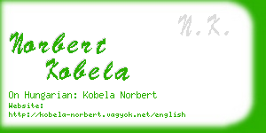 norbert kobela business card